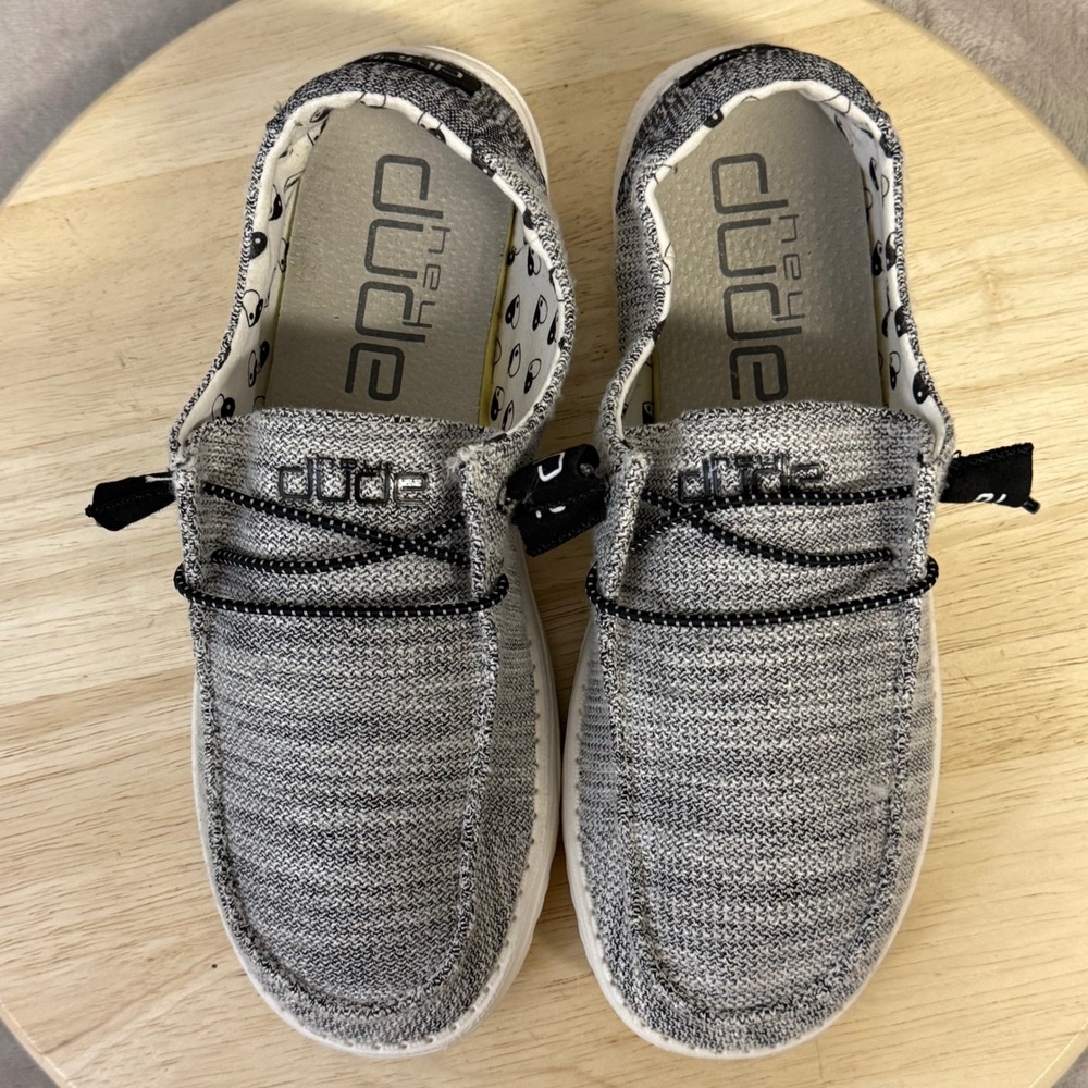 Hey Dude Wendy Stretch Yin Yang Grey Knit Slip On Loafer Shoe 121413351 Womens 9 - Picture 9 of 16